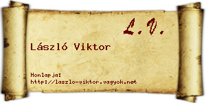 László Viktor névjegykártya