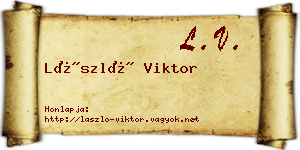László Viktor névjegykártya